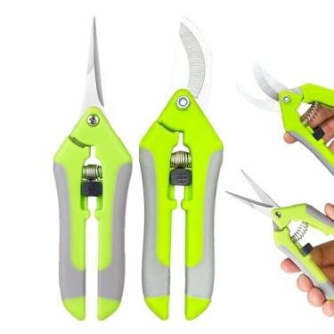 Imagem de Tesouras de Poda - Conjunto de 2 Peças de Cortadores Manuais para Ferramentas | Cortador Para Jardim | Para Quintal Estufa Jardim Pomar Cozinha Interior E Exterior
