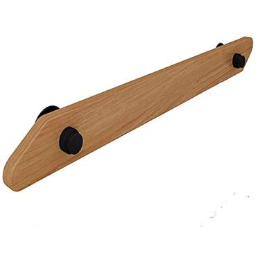 Imagem de Os corrimãos de escada de madeira incluem acessórios corrimão longo para ambientes internos/crianças do jardim de infância/barra de apoio antiderrapante para idosos))