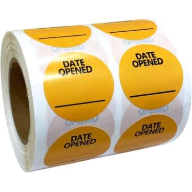 Imagem de Adesivos com data de abertura, etiquetas de instruções de medicamentos de 3 cm, etiquetas de papel permanentes para recipientes de alimentos, congelador, armazenamento de alimentos, rastreamento de