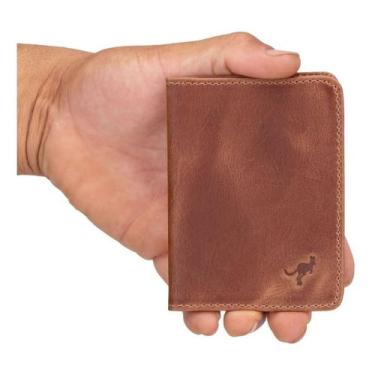 Imagem de Carteira Masculina Pequena Couro Porta Cartões Vertical - Ello Griff, 