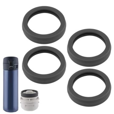 Imagem de 4 peças de substituição de junta de rolha para caneca de aço inoxidável Zojirushi 473 ml 340 g, peças de vedação de anel de silicone à prova de vazamento, peças de anel de vedação compatíveis com