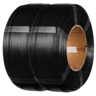 Imagem de Pangda 2 rolos Petg Hf refil filamento 1,75 mm alta velocidade, fácil de imprimir, textura suave, preto Petg Hf refil filamento para a maioria das impressoras 3D, alta precisão ± 0,03 mm, 1 kg (4,4