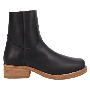 Imagem de Dingo Bota masculina casual de bico redondo com zíper na panturrilha - preta, Preto, 39