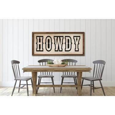 Imagem de Ho-wd-y Arte de parede arte em tela decoração de parede placas do sudoeste impressões de pintura impressões de arte imagem casa de fazenda decoração de casa sem moldura