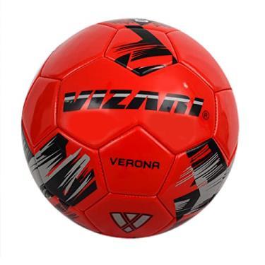 Imagem de Vizari Bola de futebol 'Verona' | para crianças e adultos (3, vermelho/preto/prata)