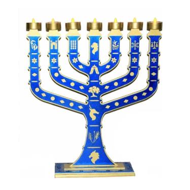 Imagem de Candelabro Sete Pontas - Menora 12 Tribos - Em Mdf Grande