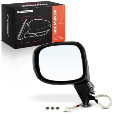 Imagem de A-Premium Espelho retrovisor elétrico lateral do motorista - Compatível com Honda Civic 2012-2013 - Espelho retrovisor externo preto dobrável manual não aquecido com indicador de seta - Substitua #