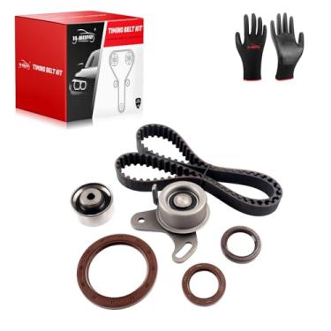 Imagem de YA-MAYPAY Kit de correia dentada com tensor compatível com Hyundai Accent l4 1.5L 2001-2011 para Hyundai Accent l4 1.6L para Kia 2006-2011 Rio Rio5 l4 1.6L OEM # 24312-26001 24410-2200001