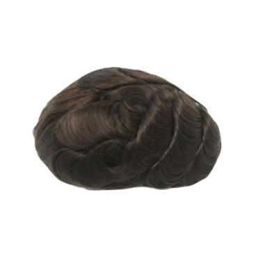 Imagem de Aplique de testa Peruca de peruca frontal renda masculina 6 polegadas, unidade sistema prótese capilar outubro cabelo humano(4)