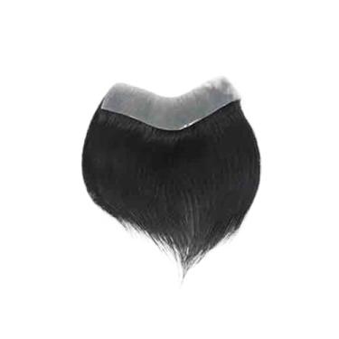 Imagem de Aplique de testa Peruca de linha fina masculina, cabelo humano em forma V, peruca frontal invisível(16cmx1. 5cm)