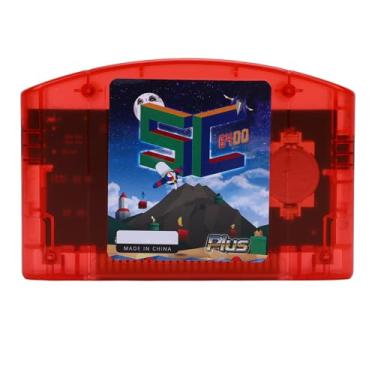 Imagem de Heayzoki Cartucho Flash de Código Aberto, Suporte de Memória de 32 GB para Cartucho Gravador de Leitor de Jogos N64 Com Backup Automático de Salvamento, para Carregamento do Emulador (Vermelho Transparente)