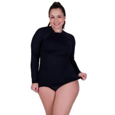Imagem de Camisa Plus Size Proteção Solar UV 50+ Blusa Térmica Segunda Pele Frio