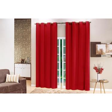 Imagem de Cortina Blackout PVC Lisa 2,80x1,80 Filomena - Vermelho