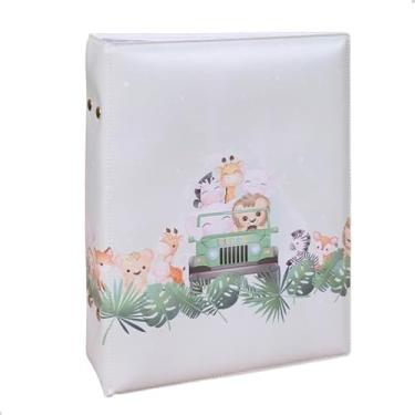 Imagem de í lbum Fotográfico 160 Fotos 15x21 SAFARI JIPE Bebê Infantil Animais Zoo Newborn