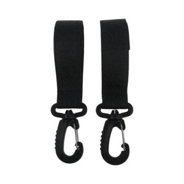 Imagem de Gancho Organizador De Carrinho De Bebê Em Couro PU Giratório 360 Graus