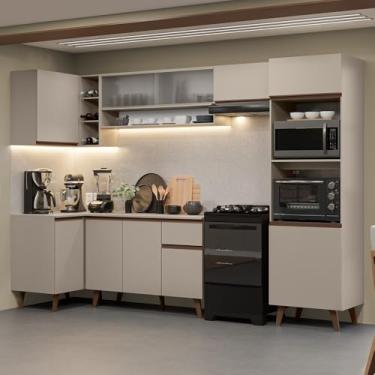 Imagem de Armário de Cozinha Completa de Canto 385cm Crema Nice Madesa 03