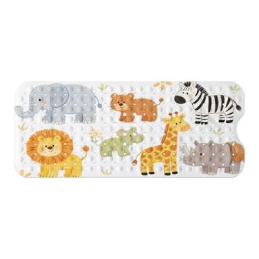 Imagem de Tapete de banheira infantil, tapete de banho antiderrapante com desenho animado para crianças e crianças, tapete de segurança antiderrapante com ventosas fortes, tapete de banho macio para crianças