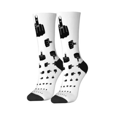 Imagem de Meias De Compressão Estilo Hip Hop Engraçadas Para Homens, Moda Casual