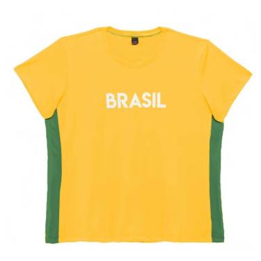 Imagem de Camisete Feminina Plus Size Brasil-Feminino