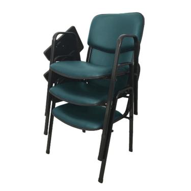 Imagem de 03 Cadeiras Escolar Universitária Linha Hotel Auditório Verde