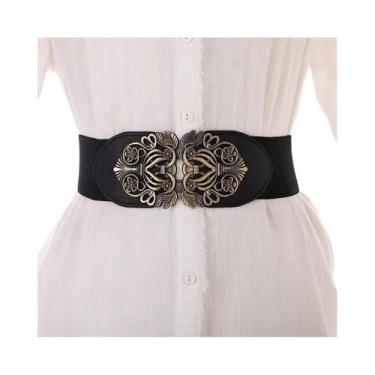 Imagem de Cintura retrô feminina, saia larga combinando, decoração, cinto, acess