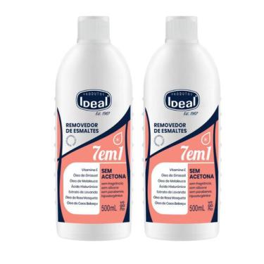 Imagem de Kit C/2 Ideal Removedor 7em1 Sem Acetona 500ml
