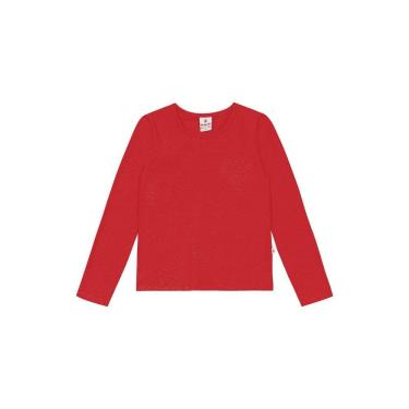 Imagem de Blusa básica infantil menina em cotton Brandili Vermelho