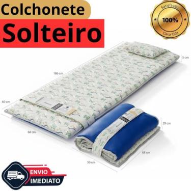 Imagem de Colchonete dormir de Solteiro fácil transporte colchonete para acampam