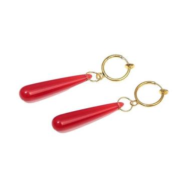 Imagem de Brincos Pendentes Em Formato De Gota Vermelha Anime Frieren beyond Jou