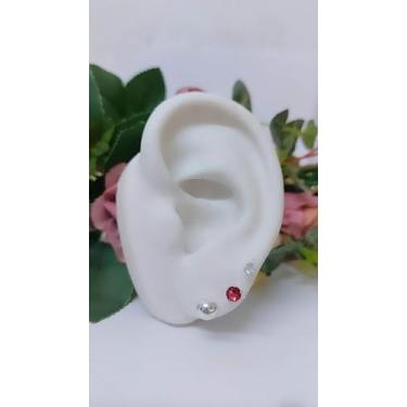 Imagem de Kit Com 3 Brincos Morgana Banhados A Prata Pedra Zircônia