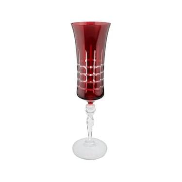 Imagem de Taça para Champanhe Bohemia Grace em Vidro Vermelho - 190ml