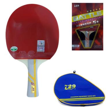 Imagem de Raquete Ping Pong 5 Estrelas Tenis De Mesa Profissional Equilibrada Versatil Confortavel Esporte Recreação