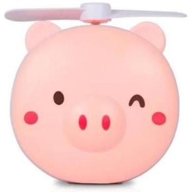Imagem de Espelho Led Maquiagem Com Ventilador Portátil Porquinho - Hc Mini Fan