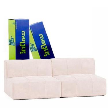 Imagem de Sofá Modular Na Caixa Em Boucle 2 Lugares Inflow - Inflow Sofá, Bege