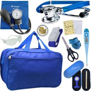 Imagem de Kit Enfermagem Top Cores Premium Completo Estagio - Love Saude, AZUL I