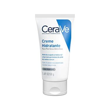 Imagem de CeraVe Creme Hidratante para Pele Seca e Extrasseca, Hidratação Profunda que Restaura a Barreira da Pele com 3 Ceramidas e Ácido Hialurônico, Sem Perfume, 50g