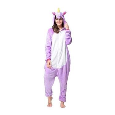 Imagem de Pijama Unicórnio Infantil E Adulto Macacão Kigurumi Cosplay - Fantasia