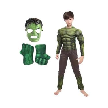 Imagem de Fantasia De Super-Herói Para Meninos Green Giant Muscle Suit Para Hall