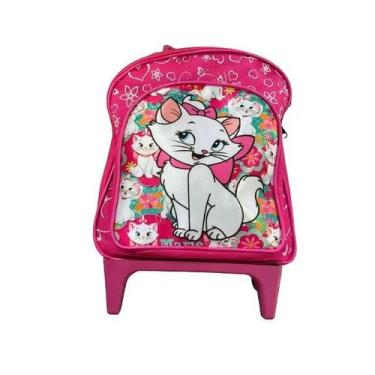 Imagem de Mochila Infantil de Rodinhas Pequena Escolar Personagem Gata Marrie De