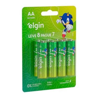 Imagem de Pilha Alcalina AA Elgin 1,5V 8 Unidades