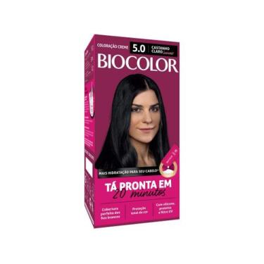 Imagem de Tinta de Cabelo Biocolor Mini Kit Castanho Claro Luxuoso 5.0, Castanho