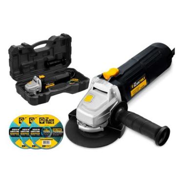 Imagem de Kit Esmerilhadeira Angular 115mm 4.1/2 Profissional 220v Com Maleta e 