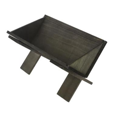 Imagem de ULTECHNOVO Presépio de madeira Jesus manjedoura decoração religiosa de Natal para enfeite de feriado de igreja adereço de cabine de fotos representação de nascimento fiel