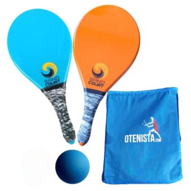 Imagem de Raquete de Frescobol - Semelhante Fibra Kit 02 Raquetes, 01 Bola, 01 Sacola