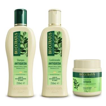Imagem de Kit Shampoo + Condicionador + Máscara Bio Extratus Antiqueda 250ml