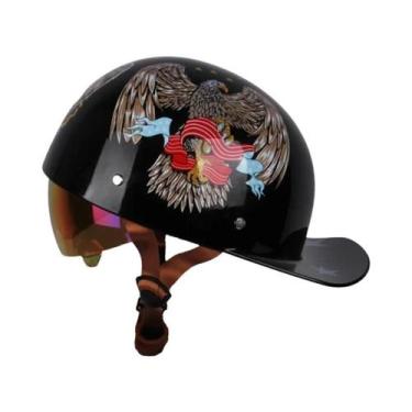 Imagem de Capacete De Motocicleta Vintage Retrô Uchoose, Estilo Boné De Beisebol