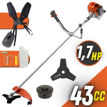 Imagem de Roçadeira Profissional Á Gasolina Tekna RL430ACNTK 2T 43cc 1,7HP de Potência Robusta e de Alta Performance Com Partida Leve e Fácil