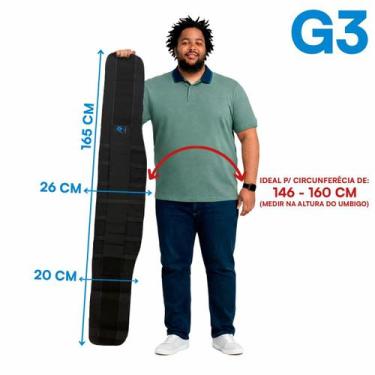 Imagem de Cinto Abdominal Lombar Ergonômico Aradesc Tam Especial G1 AO G3 - Enov