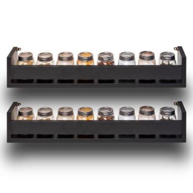 Imagem de Kit 2 peças porta tempero/condimento mdf parede - Requinte & Bom Gosto