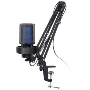 Imagem de Microfone Condensador Gamer Fifine, RGB, Cardióide, USB Tipo-C, Preto - A8T-Unissex